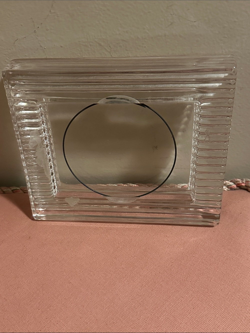 Clear Glass Picture Frame with Ribbed Edges - Picture 3 of 3